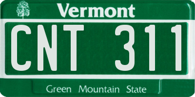 VT license plate CNT311