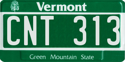 VT license plate CNT313