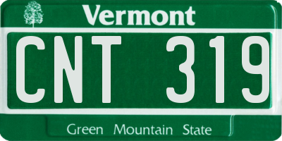 VT license plate CNT319