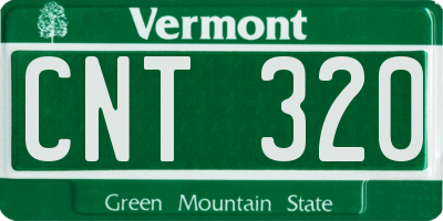 VT license plate CNT320