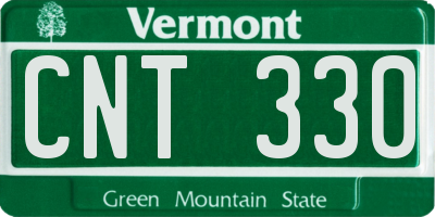 VT license plate CNT330