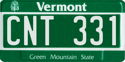 VT license plate CNT331