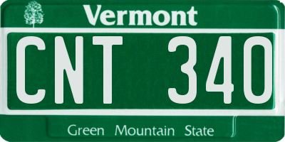 VT license plate CNT340