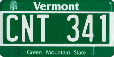 VT license plate CNT341