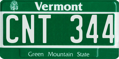 VT license plate CNT344
