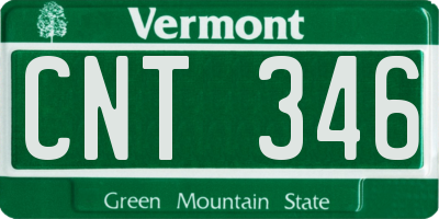 VT license plate CNT346