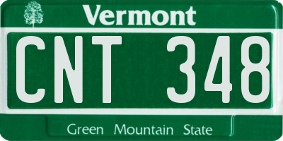 VT license plate CNT348