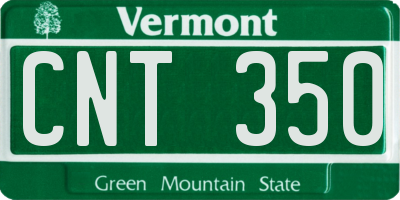 VT license plate CNT350