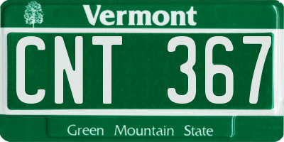 VT license plate CNT367