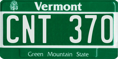 VT license plate CNT370