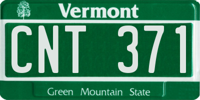 VT license plate CNT371