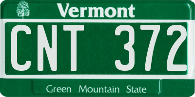 VT license plate CNT372