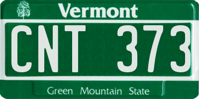 VT license plate CNT373