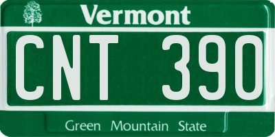VT license plate CNT390