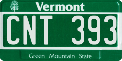 VT license plate CNT393