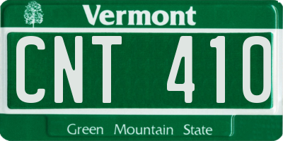 VT license plate CNT410