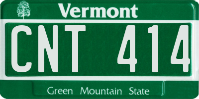 VT license plate CNT414