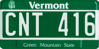 VT license plate CNT416