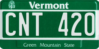 VT license plate CNT420