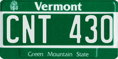 VT license plate CNT430