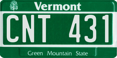 VT license plate CNT431