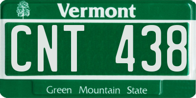 VT license plate CNT438