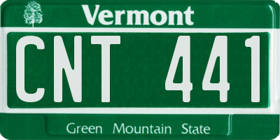 VT license plate CNT441
