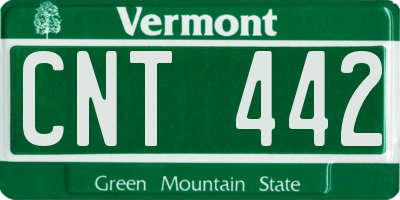 VT license plate CNT442