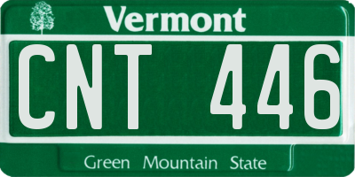 VT license plate CNT446