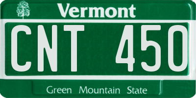 VT license plate CNT450