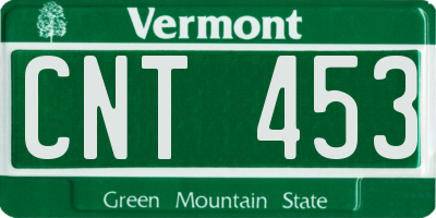 VT license plate CNT453