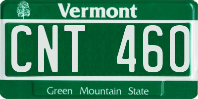 VT license plate CNT460