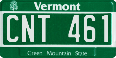 VT license plate CNT461