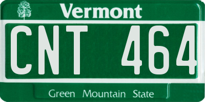 VT license plate CNT464