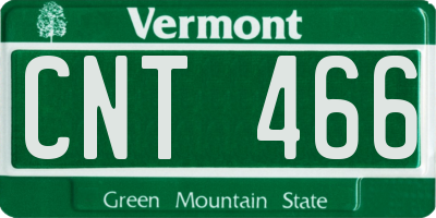 VT license plate CNT466