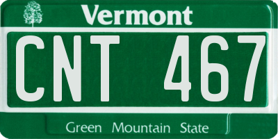 VT license plate CNT467