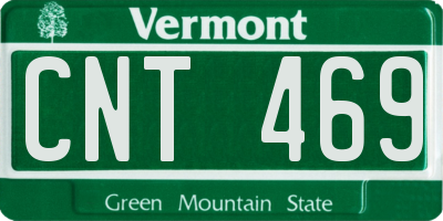 VT license plate CNT469
