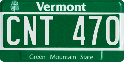 VT license plate CNT470