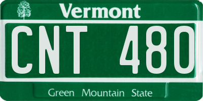 VT license plate CNT480