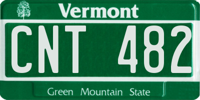 VT license plate CNT482