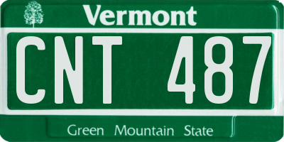 VT license plate CNT487