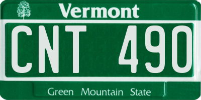 VT license plate CNT490
