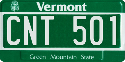 VT license plate CNT501