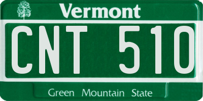 VT license plate CNT510