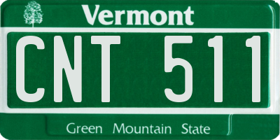 VT license plate CNT511