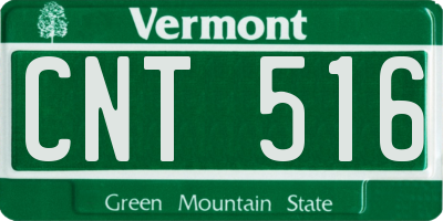 VT license plate CNT516