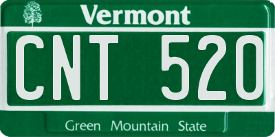 VT license plate CNT520