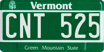 VT license plate CNT525