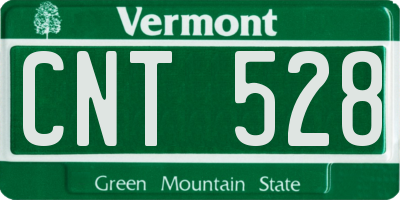 VT license plate CNT528