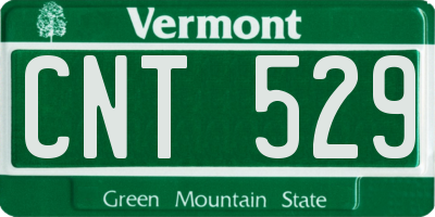 VT license plate CNT529